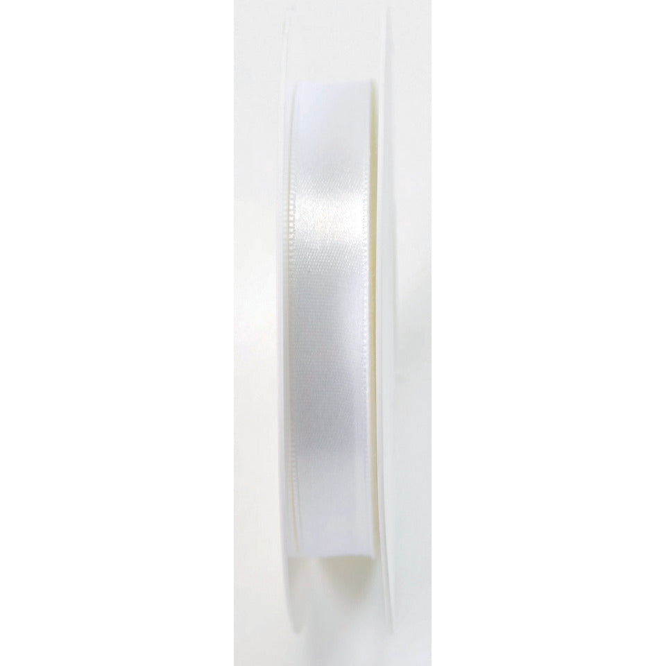 Doppelsatinband, 15mmx25m, weiß GOLDINA 8172015010025