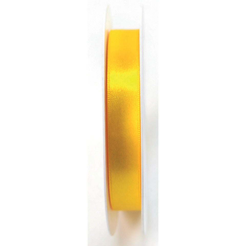 Doppelsatinband, 15mmx25m, gelb GOLDINA 8172015100025