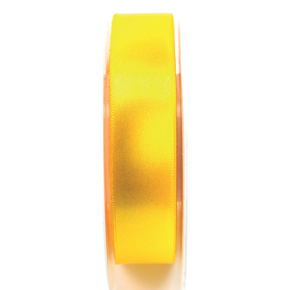 Doppelsatinband, 25mmx25m, gelb GOLDINA 8172025100025