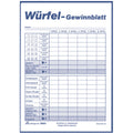 Würfelspiel-Gewinnblatt - Block DIN A6, 3 x 85 Blatt RNK 5803 RNK 5803 für 1530 Spiele PG 3ST