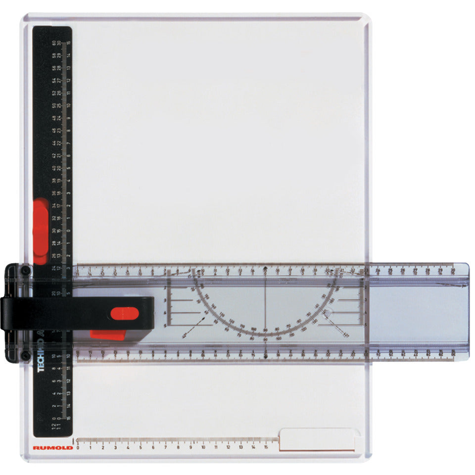 Zeichenplatte A4, Polysterol, inklusive Parallel-Zeichenschiene RUMOLD 352010