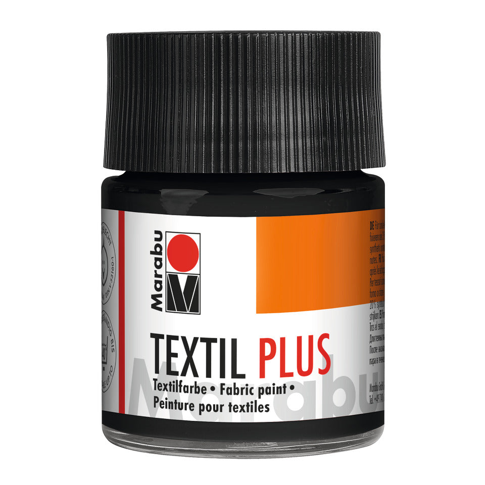 Textilfarbe Plus, 50ml, schwarz MARABU 17150 005 073 MARABU 1715 05 073  50ml