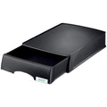 Briefkorb Plus mit Schublade, A4 quer, Polystyrol, schwarz LEITZ 5210-00-95 LEITZ 5210-00-95 m. Schublade