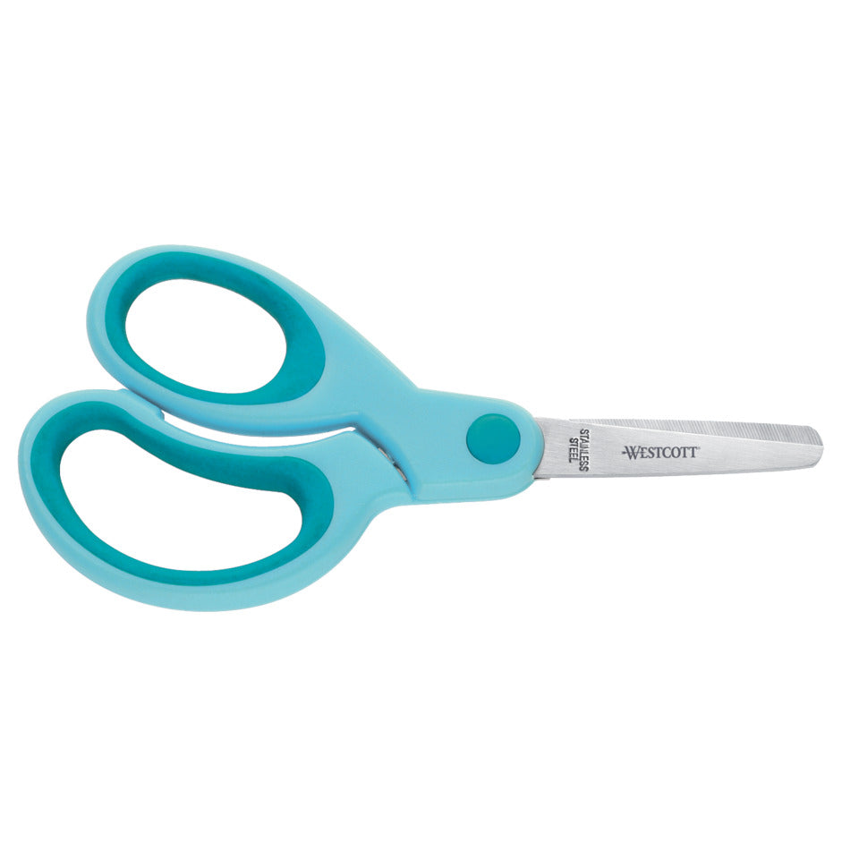 Bastelschere Linkshänder rund, 13cm, türkis WESTCOTT E-21586 00 WESTCOTT E-21586/ E-2058600 Linksh.