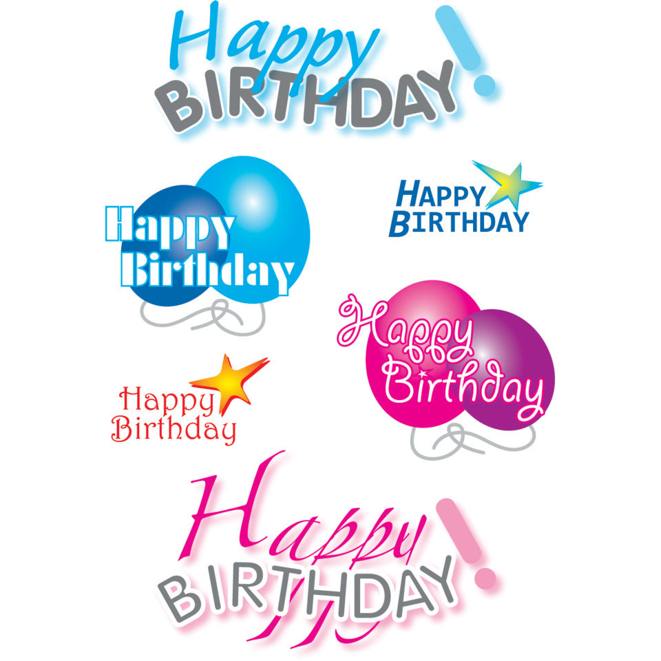 Sticker Happy Birthday, 18 Stück HERMA 3408 HERMA 3408 Decorsticker