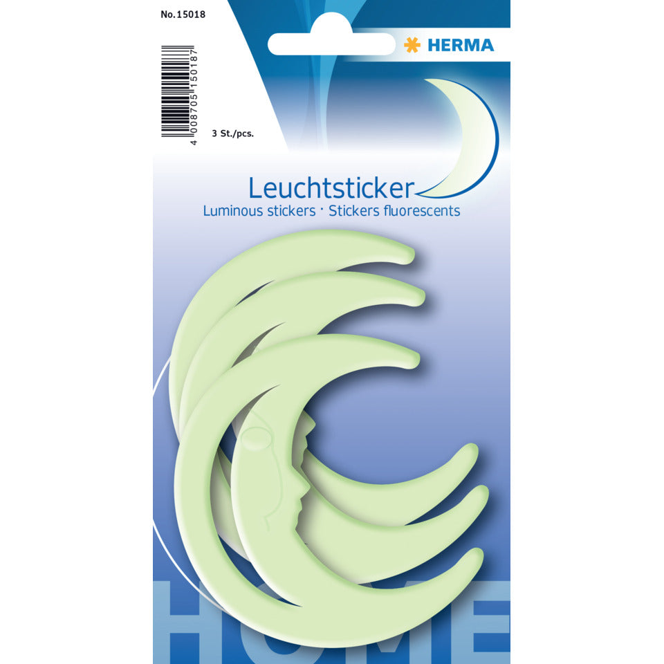 Leuchtsticker Mond, 3 Stück HERMA 15018