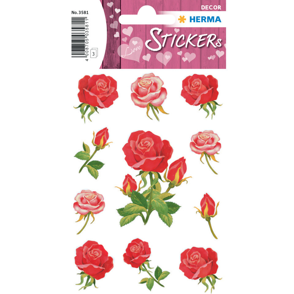 Sticker Rosen, 33 Stück HERMA 3581