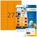 Neonetiketten permanent, 63,5x29,6mm, 540 Stück, leuchtorange HERMA 5141 HERMA 5141  675 Stück permanent haftend