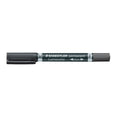 Permanentmarker Lumocolor® duo, nachfüllbar, 0.6 mm und 1.5 mm, schwarz STAEDTLER 348-9 STAEDTLER Lumocolor 348-9