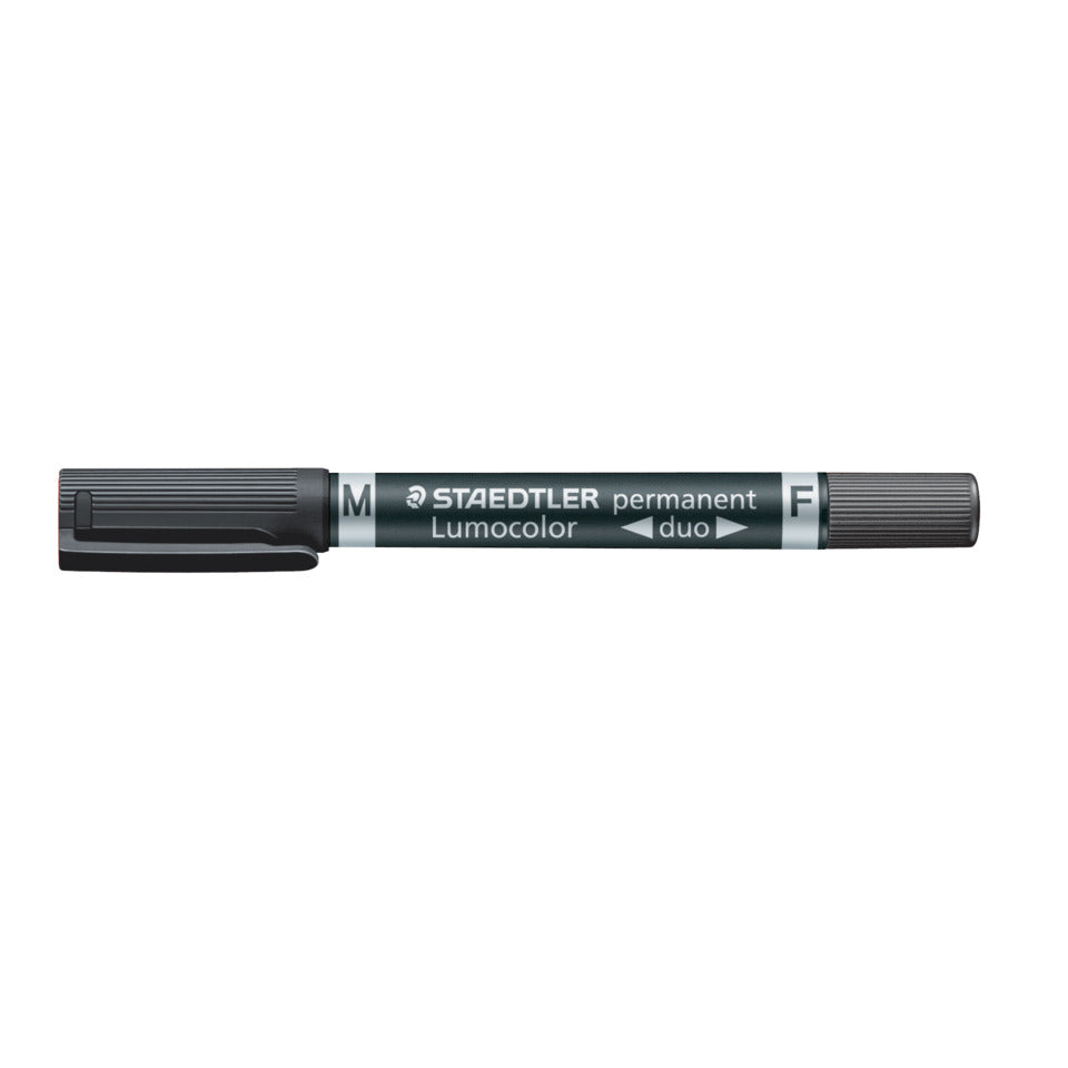 Permanentmarker Lumocolor® duo, nachfüllbar, 0.6 mm und 1.5 mm, schwarz STAEDTLER 348-9 STAEDTLER Lumocolor 348-9