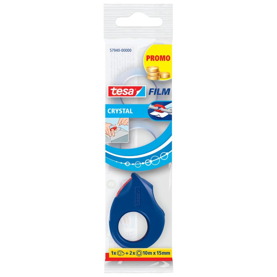 Handabrolle Mini+2 Rollen, 10mx15mm, transparent TESA 57940-0-1 TESA 57940-0-1 +2Rl Tesafilm