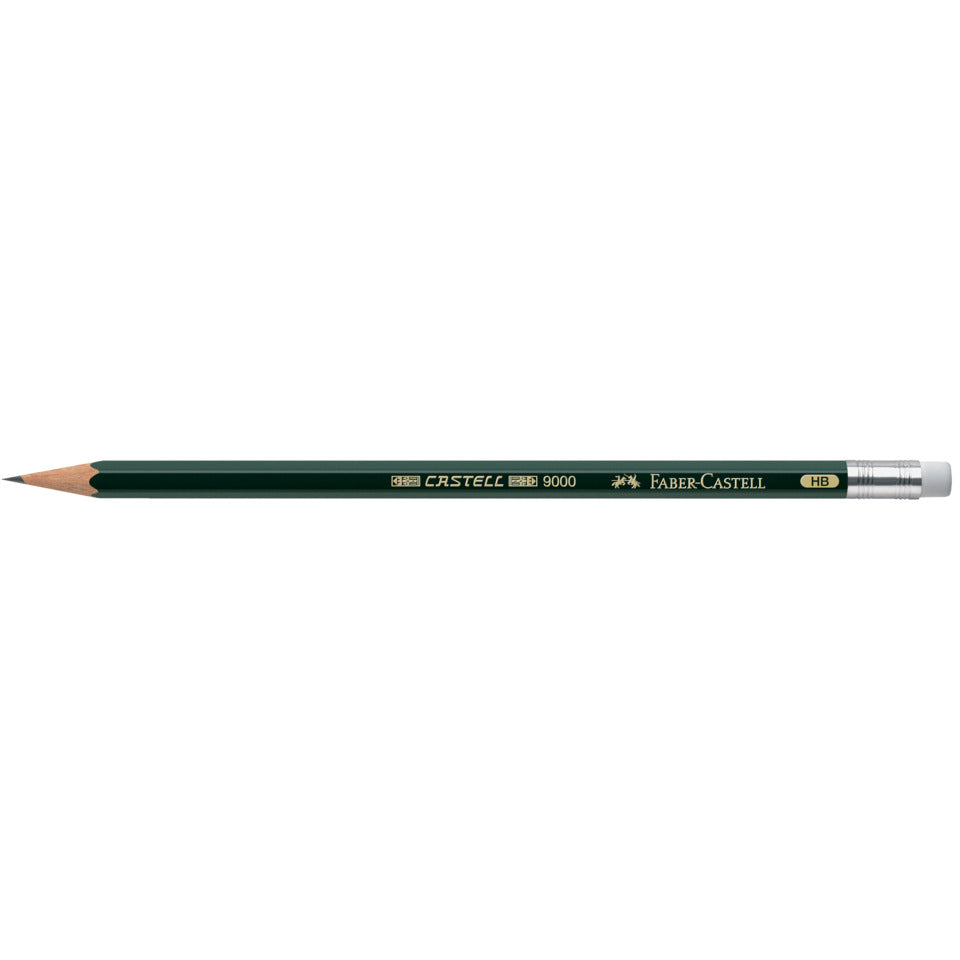 Bleistift Castell® 9000 HD mit Radierer FABER CASTELL 119200