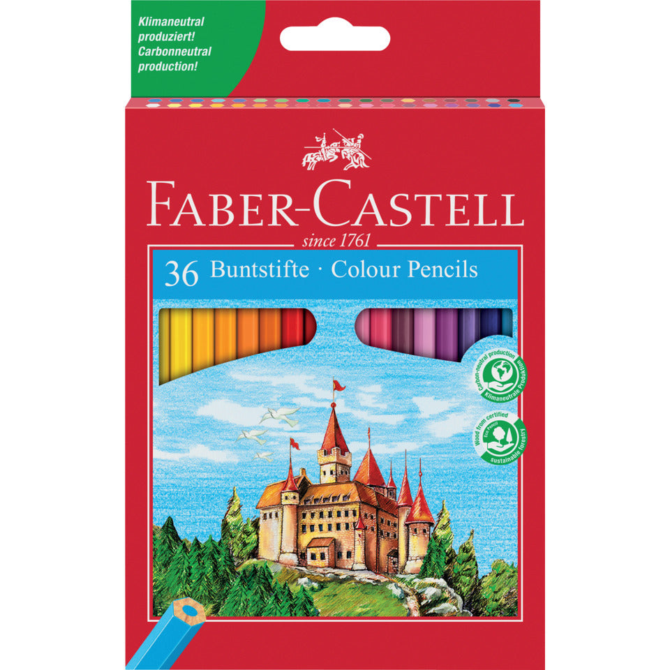 Farbstiftetui Castle, 36 Stück, sortiert FABER CASTELL 120136
