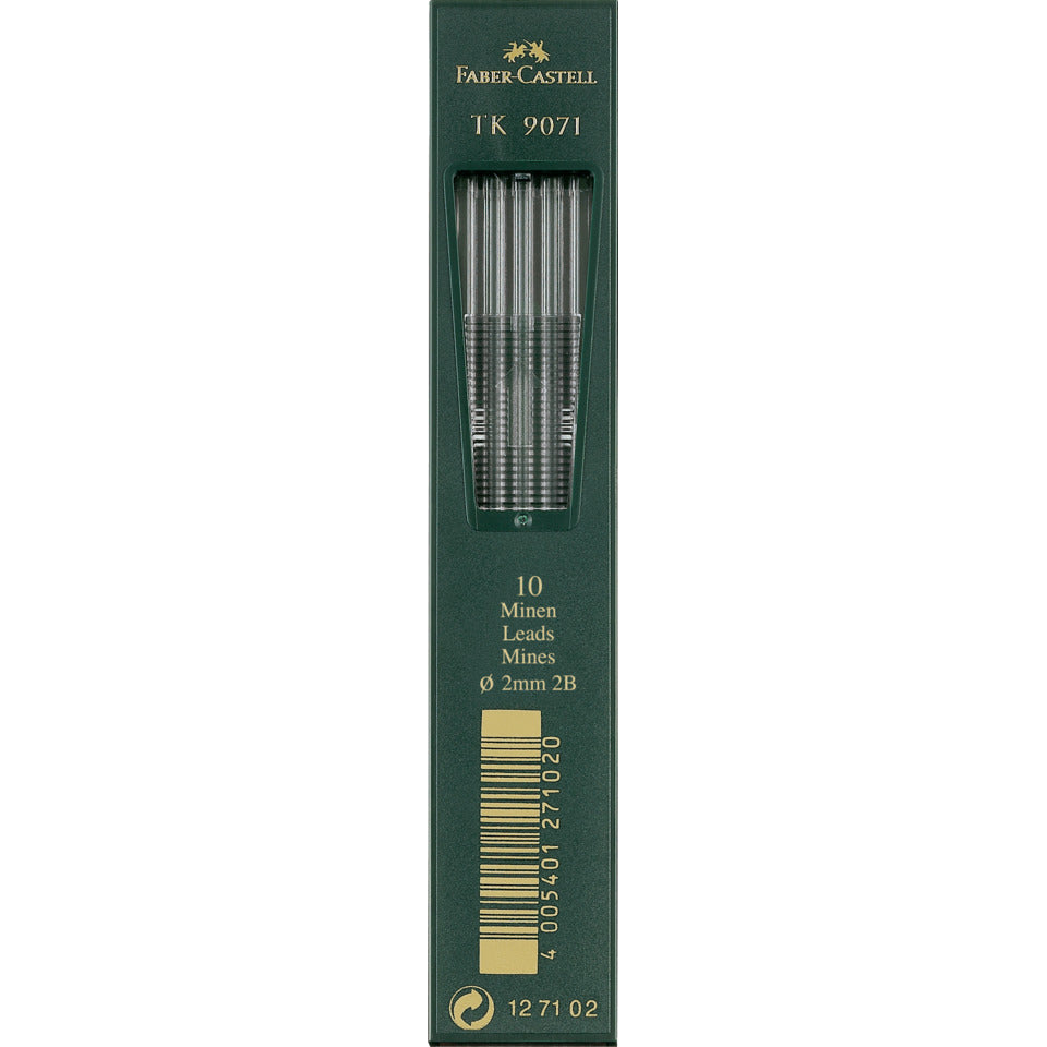 Fallmine TK® 9071 2B, 2mm, 10 Stück, schwarz FABER CASTELL 127102