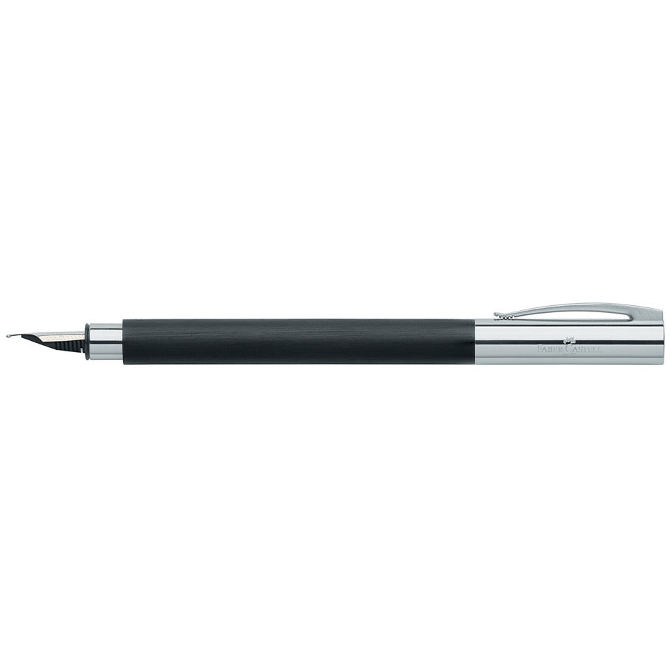Füllfederhalter Ambition M, schwarz/silber FABER CASTELL 148140 FABER CASTELL 148140 Ambition