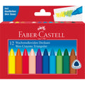 Wachsmalkreide dreikant, wasserfest, 12 Stück FABER CASTELL 120010 Faber Castell 120010 Dreikant wasserfest