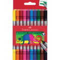 Faserschreiber Zweispitz Duo, 10 Stück, sortiert FABER CASTELL 151110