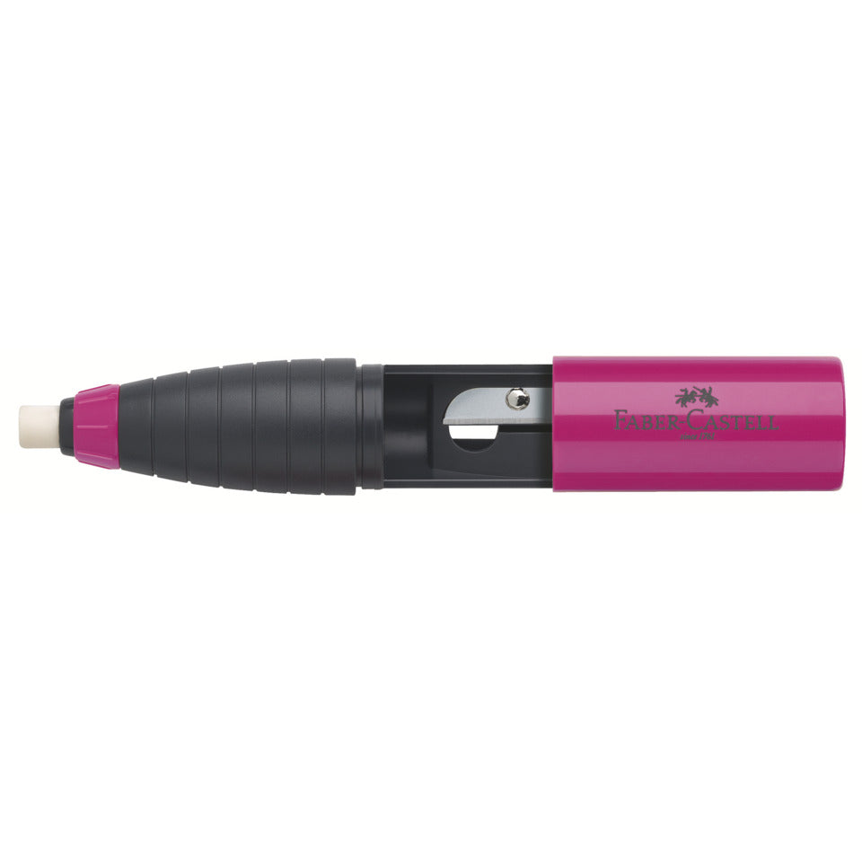 Radierer mit Spitzer, rot/blau FABER CASTELL 184401