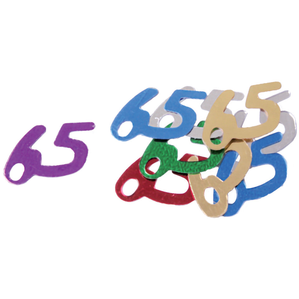 Konfetti Zahl 65, bunt  46598 46598 10gr 65