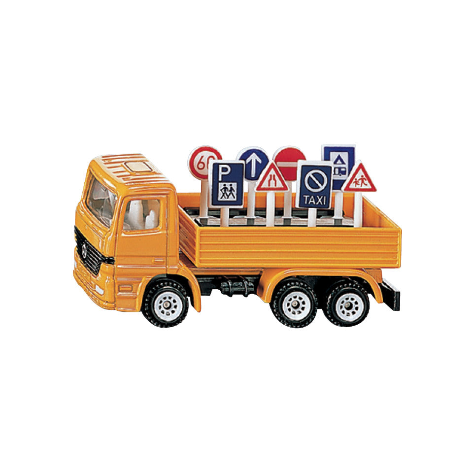 LKW mit Verkehrszeichen SIKU 1322