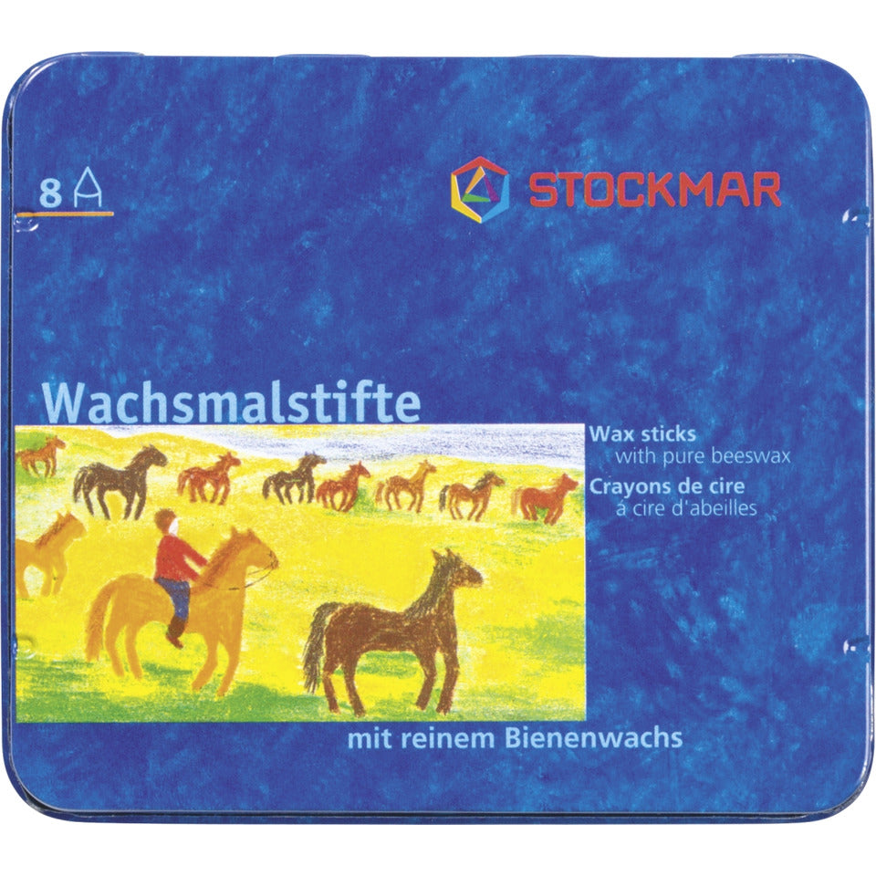 Wachsmalstift, 8 Stück STOCKMAR 31000 STOCKMAR 31000 o.Hülse Bienenwachs
