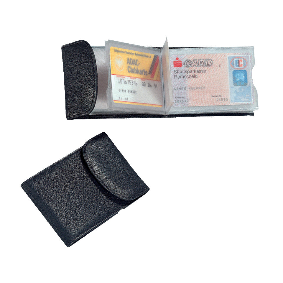 Kredit/Visitenkartenetui 10,5x7,5 cm, Nappaleder, schwarz ALASSIO 42002 Alassio 42002 Leder