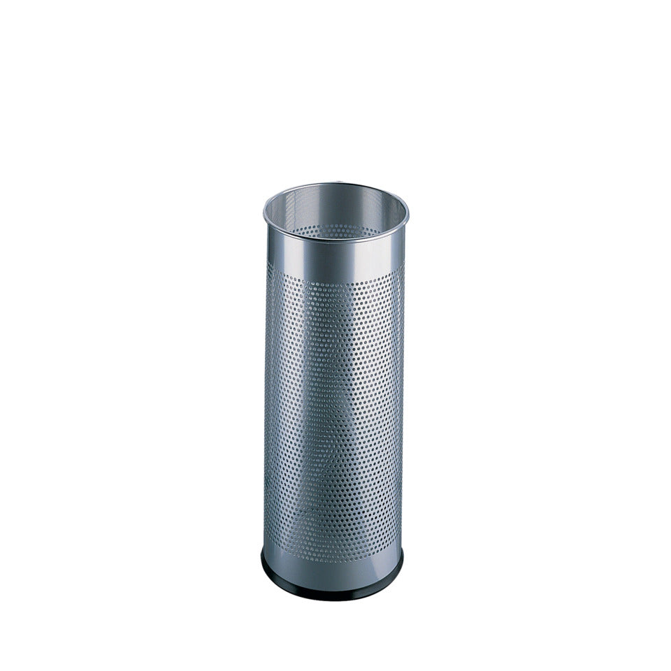 Schirmständer rund 28,5 METALL, 28,5 l, mit perforiertem Dekostreifen, metallic silber DURABLE 3350 23
