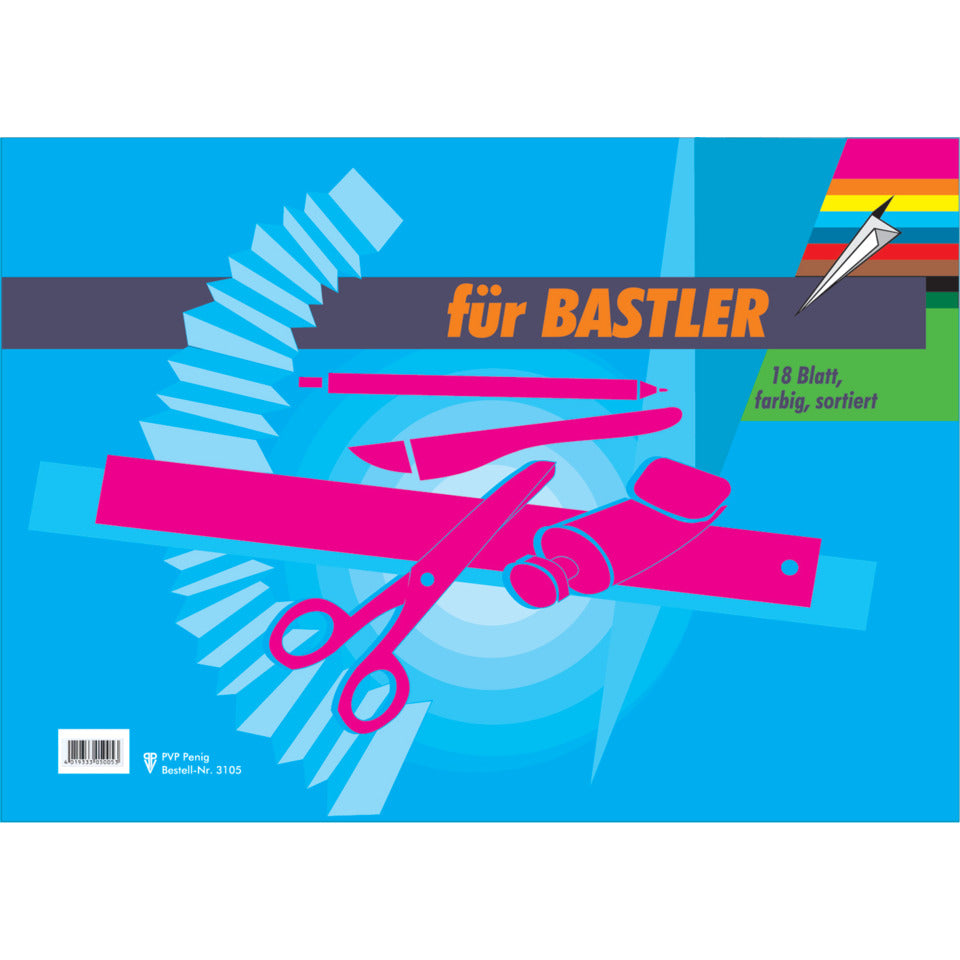 Bastelmappe Buntpapier - A3, 18 Blatt, sortiert PVP 3105 PVP 3105 A3 18BL