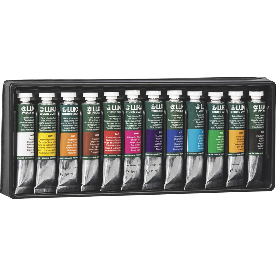 Malfarbe Tempera, 19ml, 12 Stück, sortiert LUKAS K119012 LUKAS K119012 Tube