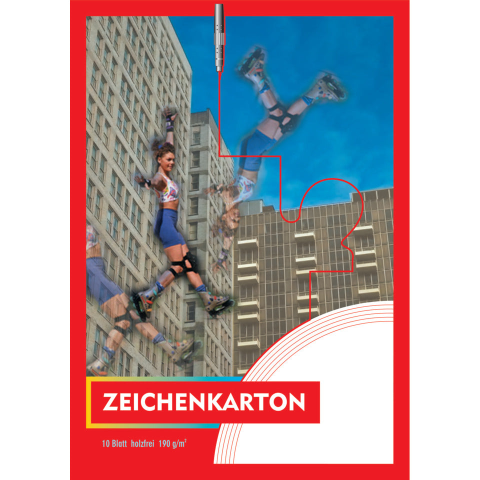Zeichenkartonblock, A4, 190g/m², kopfgeleimt, 10 Blatt PVP 2124 PVP 2124 10BL kopfgeleimt