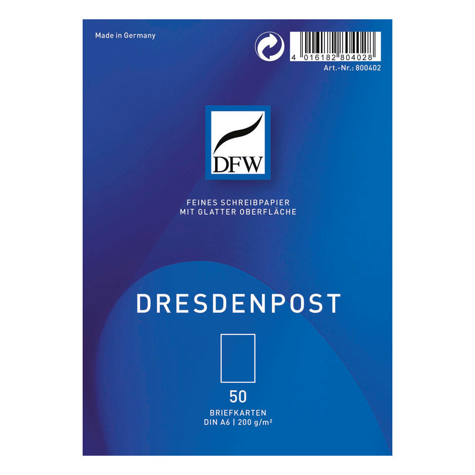 Briefkarte Dresden Post, A6, 50 Stück  ~ DFW 800402 DFW DRESDNER 800402