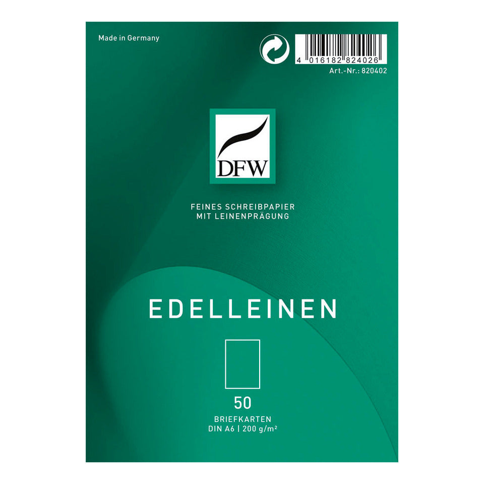 Briefkarte Edelleinen, A6, 50 Stück DFW 820402 DFW DRESDNER 820402