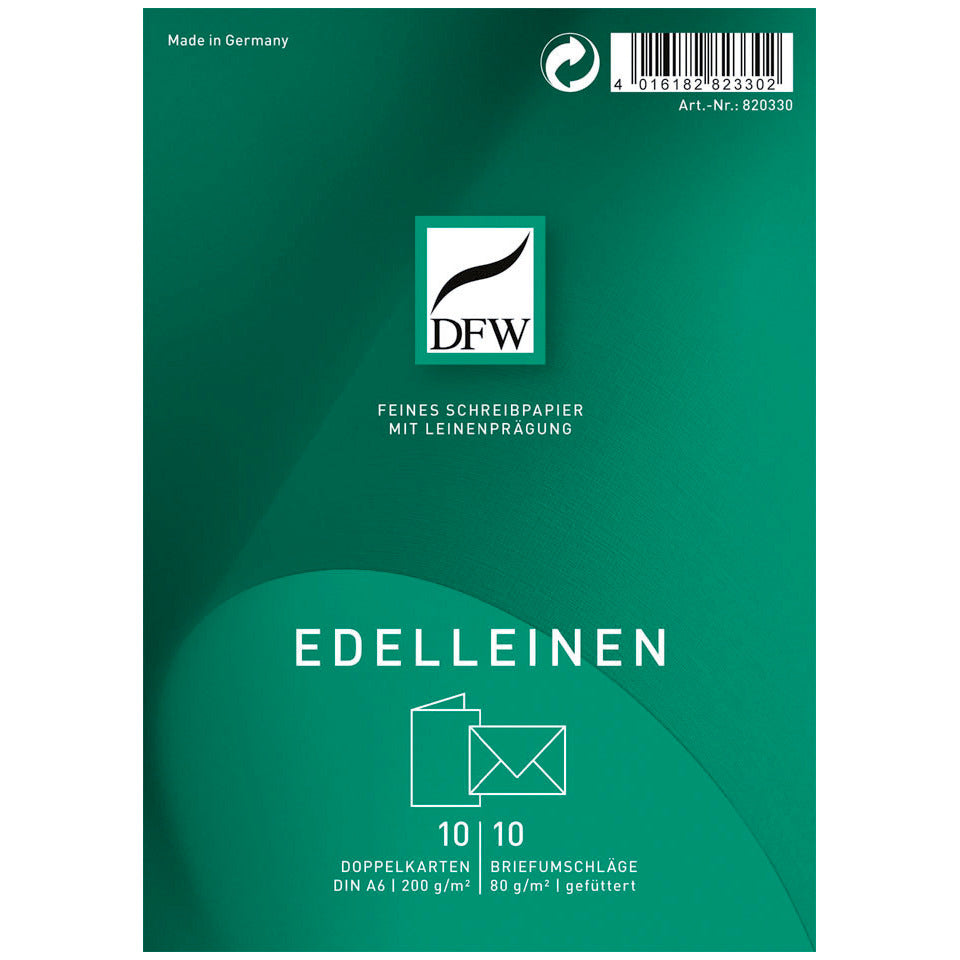 Briefpapier Karte Edelleinen, A6, 10/10 DFW 820330 DFW DRESDNER 820330 A6 10/10