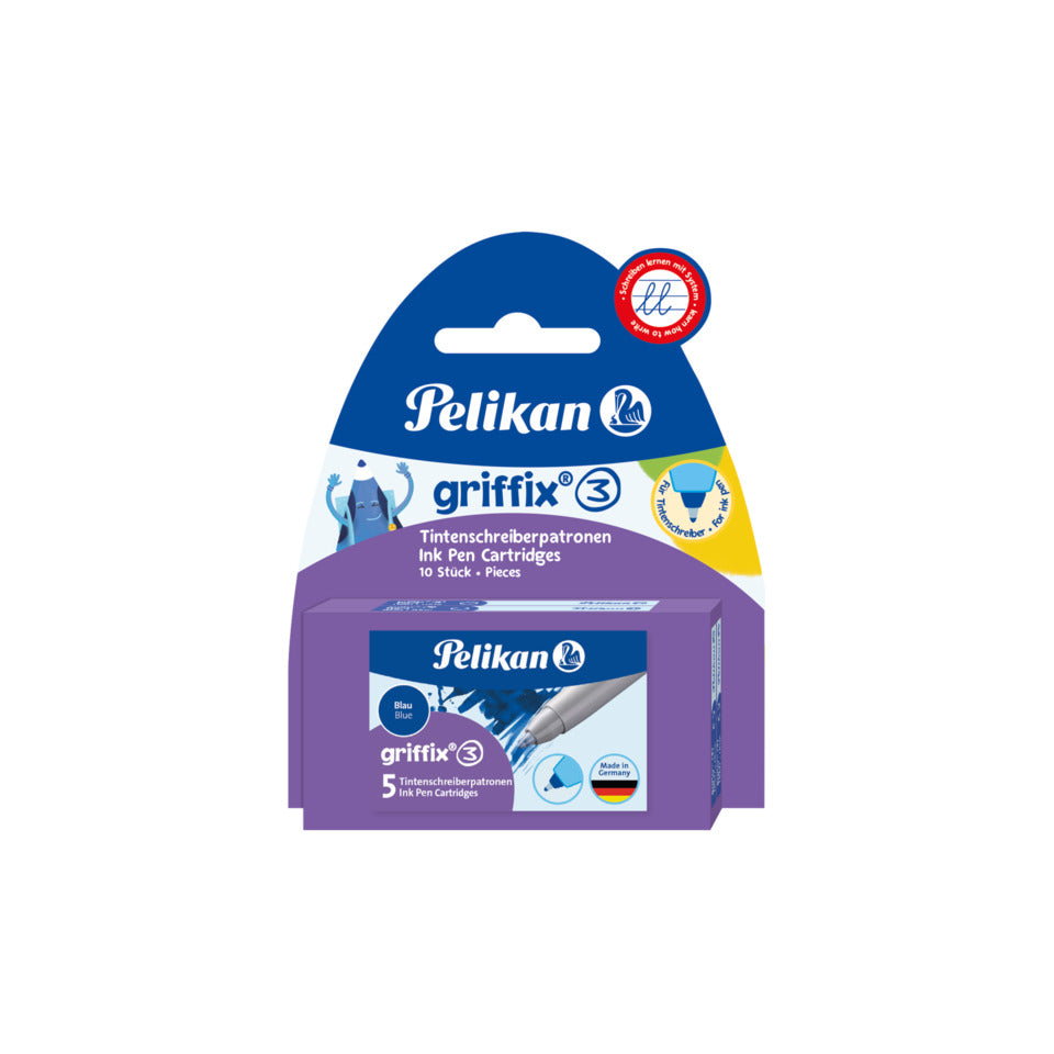 Patrone TS Griffix, T1R, mittel, blau, Blister mit 2 Etuis a 5 Patronen PELIKAN 100401709 PELIKAN 100401709 960575 Griffix