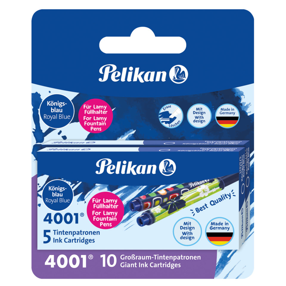 Tintenpatrone 4001® für Lamy, Blister mit 2 Etuis a 5 Stück, königsblau PELIKAN 300004184 PELIKAN 300004184 338285 4001 LTP/F/5