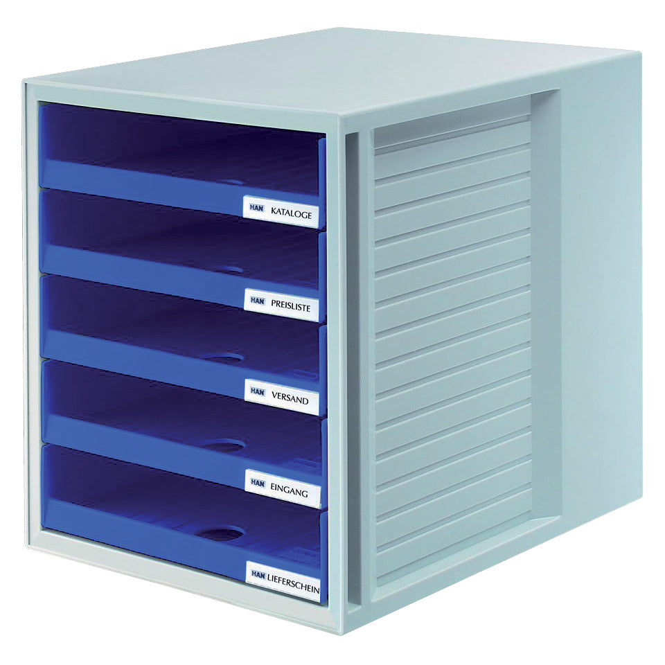 Schubladenbox SCHRANK-SET 5 offene Schubladen blau HAN 1401-14D HAN 1401-14 5 offene Schuebe