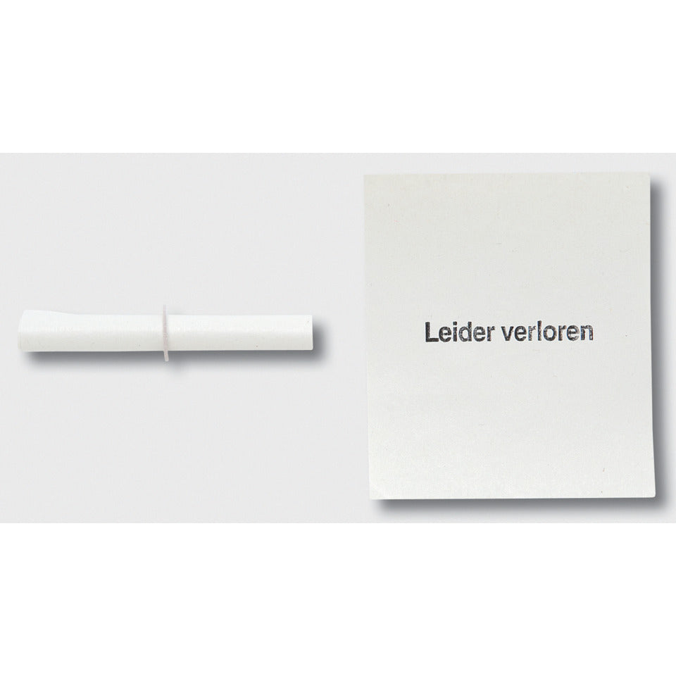 Röllchenlose "Leider verloren", 500 Stück, weiß WOLF & APPENZELLER 200500 200500  (500)