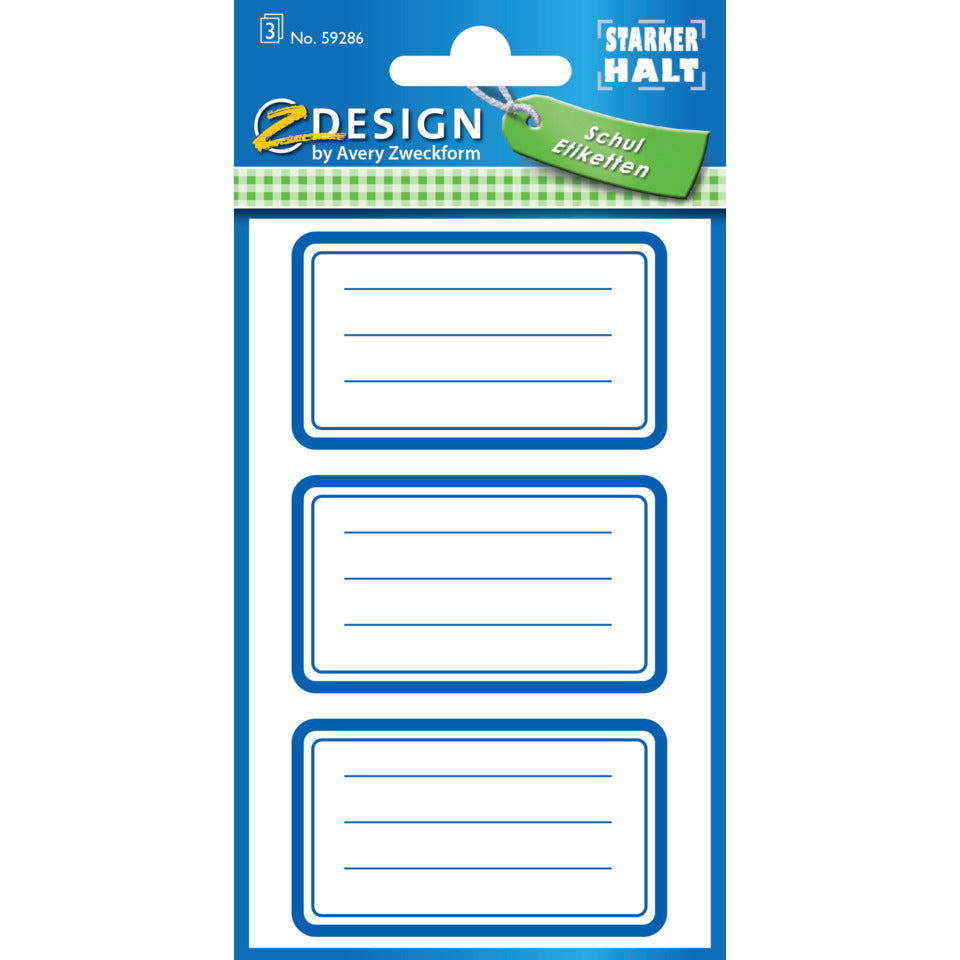 Buchschild blauer Rand AVERY ZWECKFORM 59286