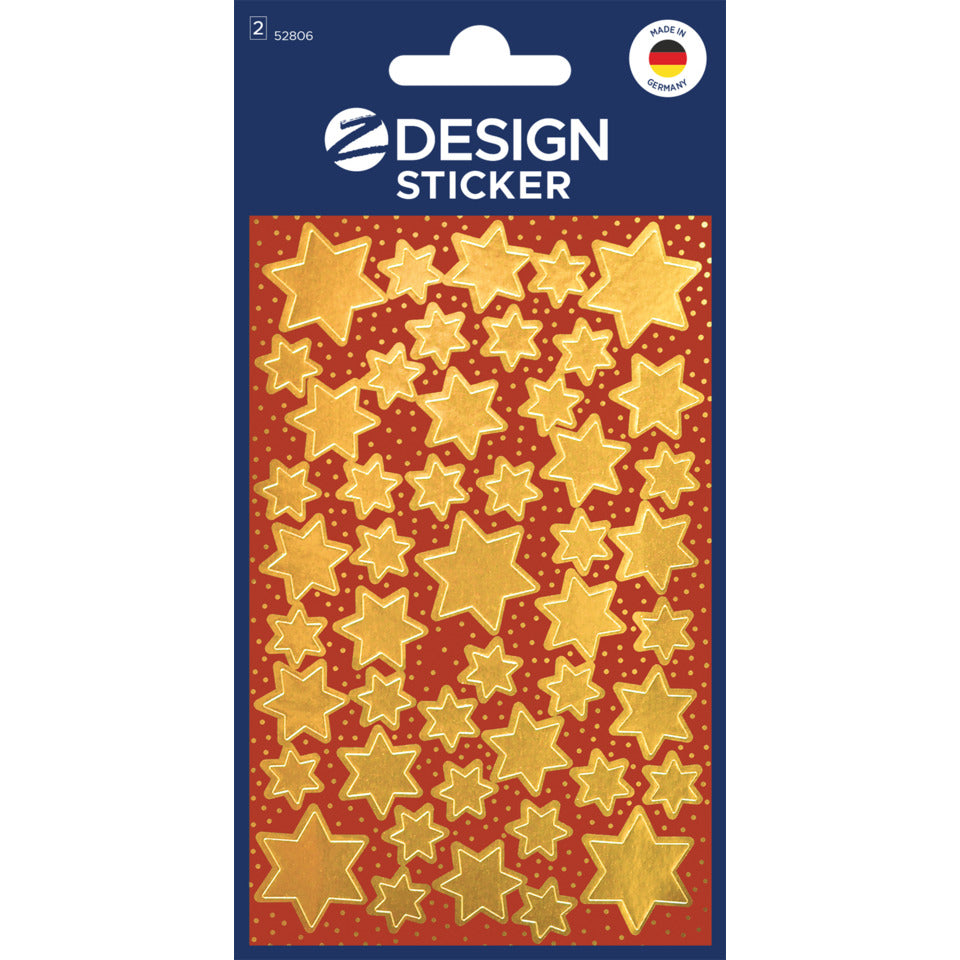 Weihnachtssticker Sterne, 96 Stück, gold AVERY ZWECKFORM 52806 ZWECKFORM 52806 gold sort.