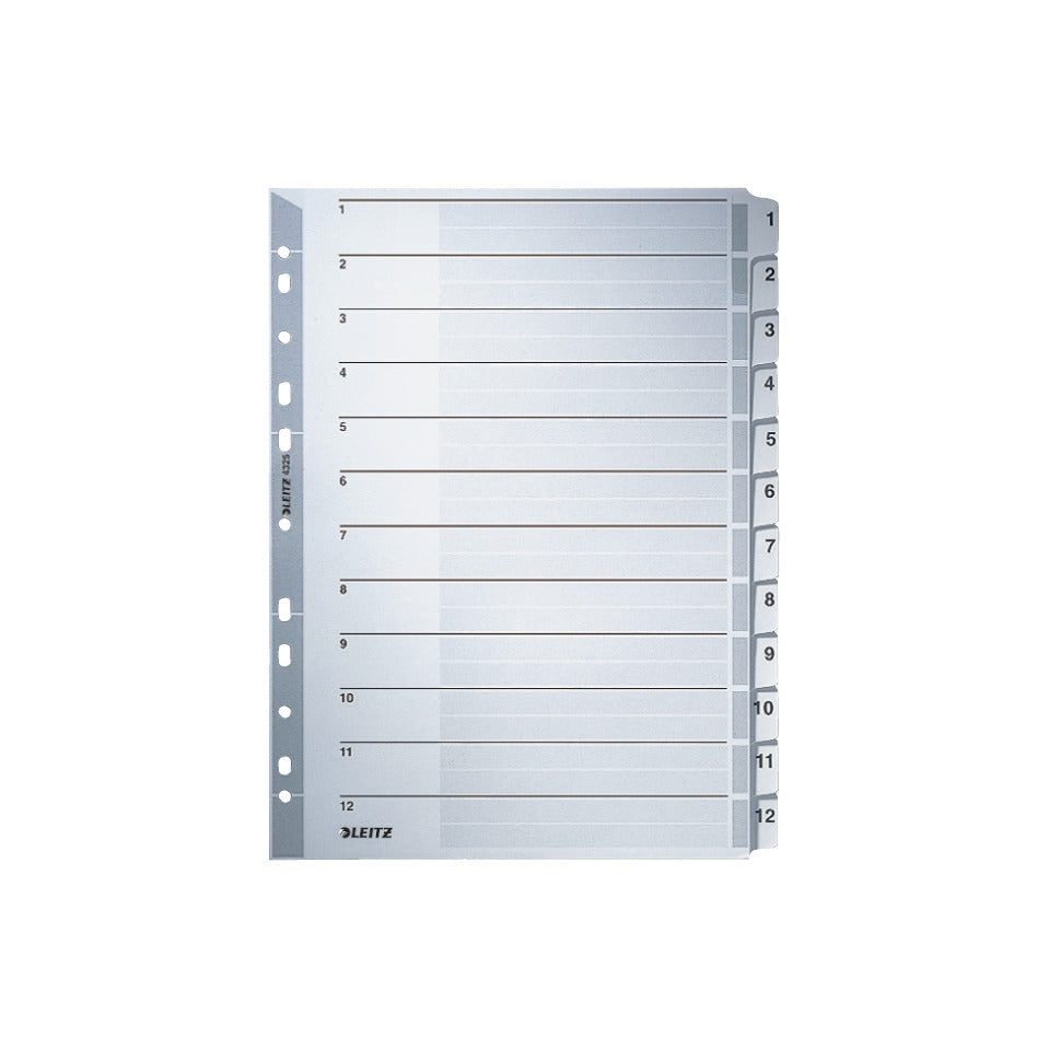 Kartonregister 1-12, A4, Karton, 12 Blatt, weiß LEITZ 4325-00-00 LEITZ 4325-00-00 Karton 12tlg.