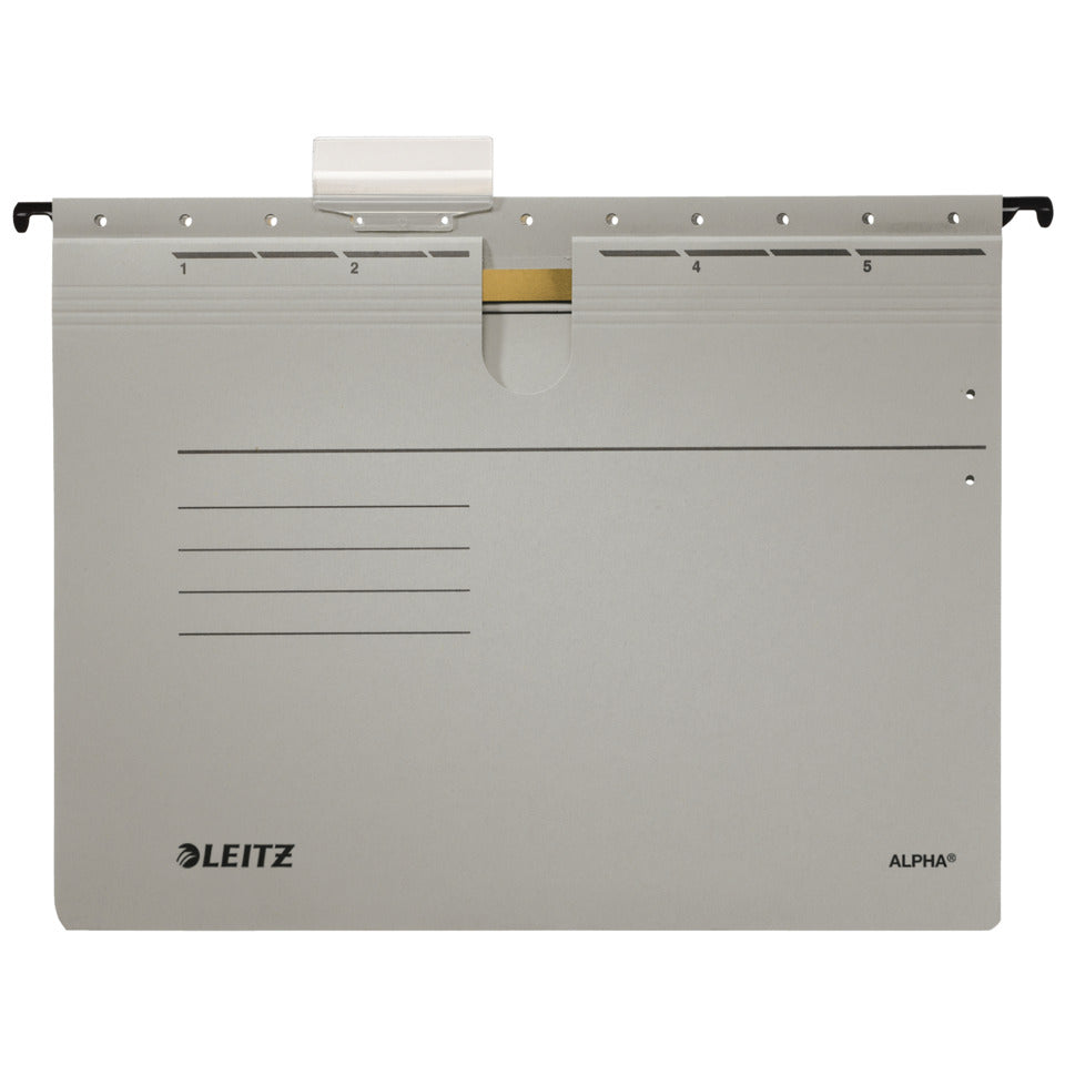 Hängehefter ALPHA®, A4, 275g/m³, kfm-Heftung, 5 Stück, grau LEITZ 1984-30-85
