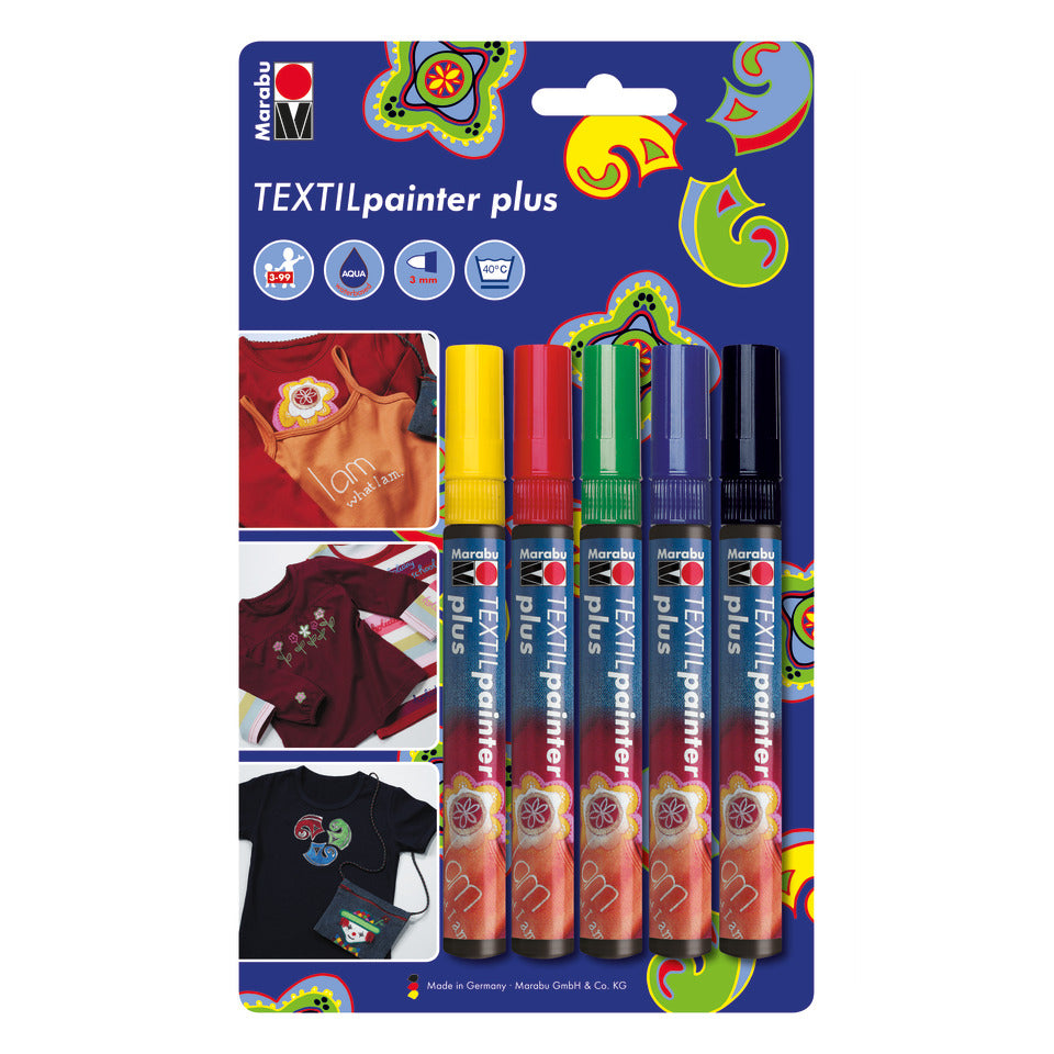 Stoffmalstift-Set Textil Plus, 5-teilig MARABU 01180 000 00080 MARABU 0118 00 080 Textil Plus