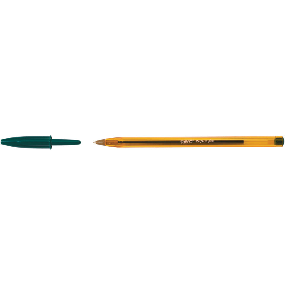 Kugelschreiber Cristal® Original fine, 0,35 mm, grün BIC 872729 BIC 872729 gelber Schaft
