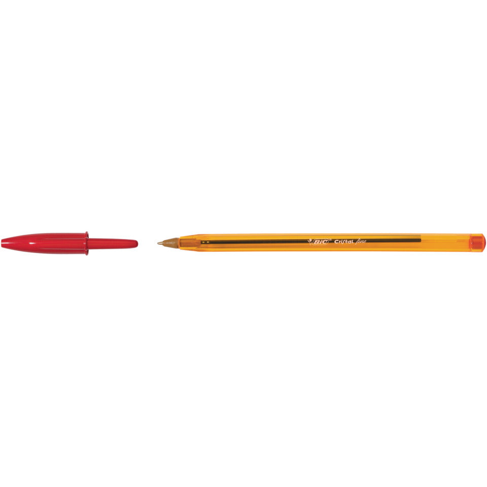 Kugelschreiber Cristal® Original fine, 0,35 mm, rot BIC 872720 BIC 872720 gelber Schaft