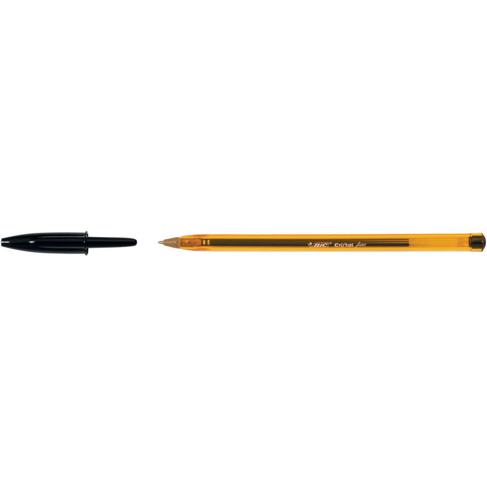 Kugelschreiber Cristal® Original fine, 0,35 mm, schwarz BIC 872731 BIC 872731 gelber Schaft
