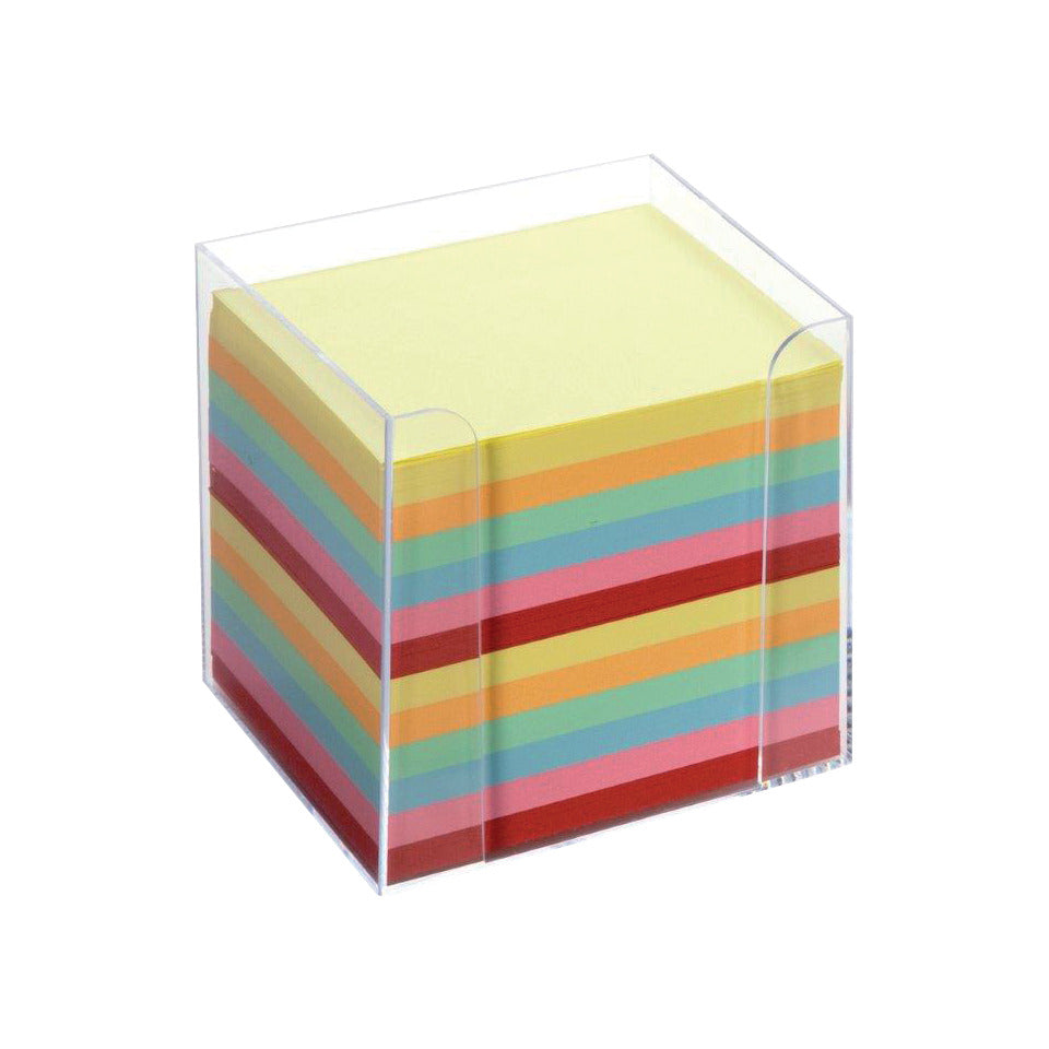 Zettelbox, 9 x 9 x 9cm, 700 Blatt, intensivfarben FOLIA 9902 FOLIA 9902 Zettel intensivfarb