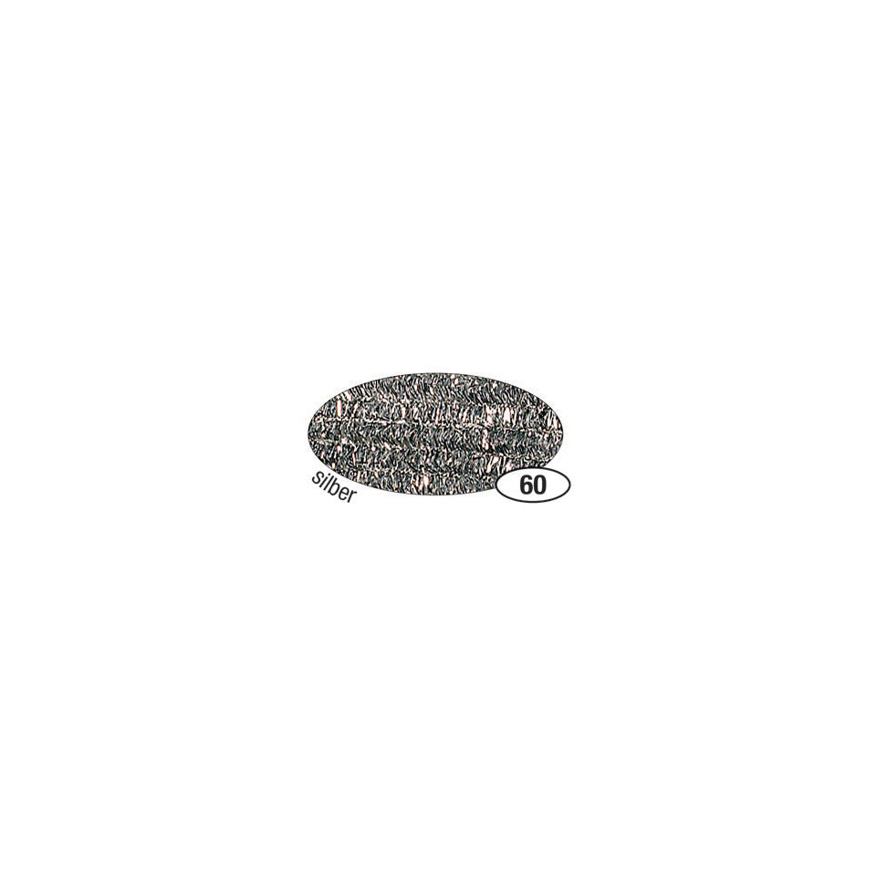 Chenilledraht, 8 mm x 50 cm, 10 Stück, silber FOLIA 77860