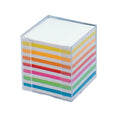 Zettelbox, 9 x 9 x 9cm, weiß/farbig FOLIA 9903 FOLIA 9903 Papier weiss+fbg.