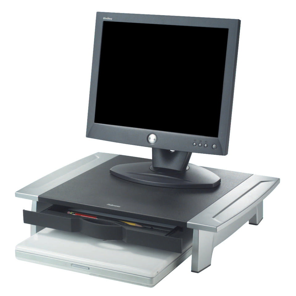 Monitorständer Standard Office Suites, höhenverstellbar, schwarz/silber FELLOWES 8031101 FELLOWES 8031101 KOMPAKT