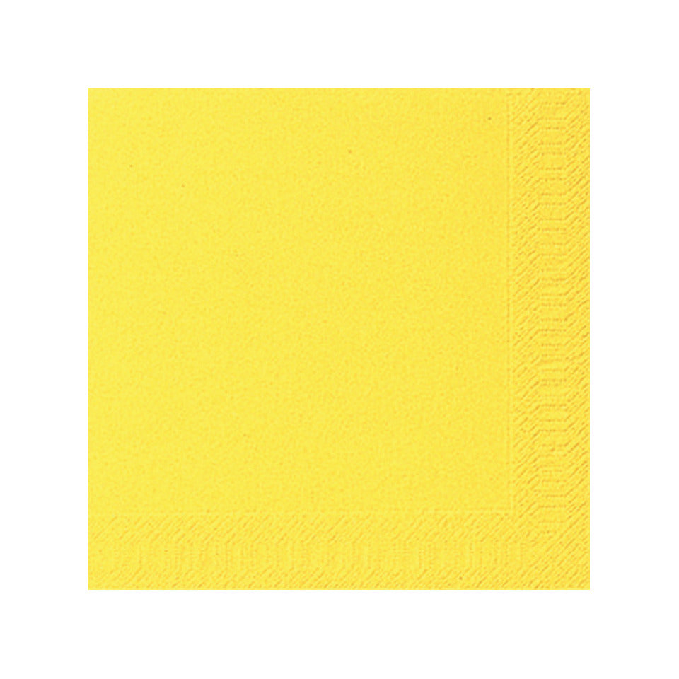 Zelltuch-Serviette, 33 x 33cm, 3-lagig, 20 Stück, gelb DUNI 104059 DUNI 104059/ 3lagig  33 cm